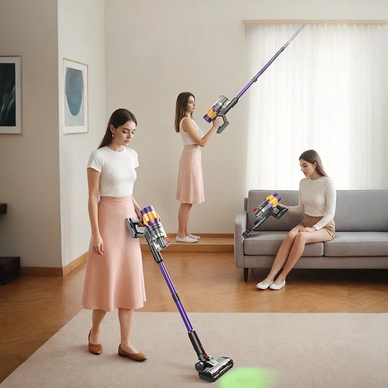 550W Cordless Vacuum Cleaner 50kPa Powerful Suction Handheld Vacuum with HEPA Filter