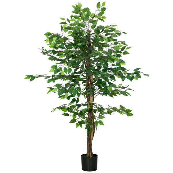 150cm Artificial Ficus Tree in Pot, Indoor Faux Plant