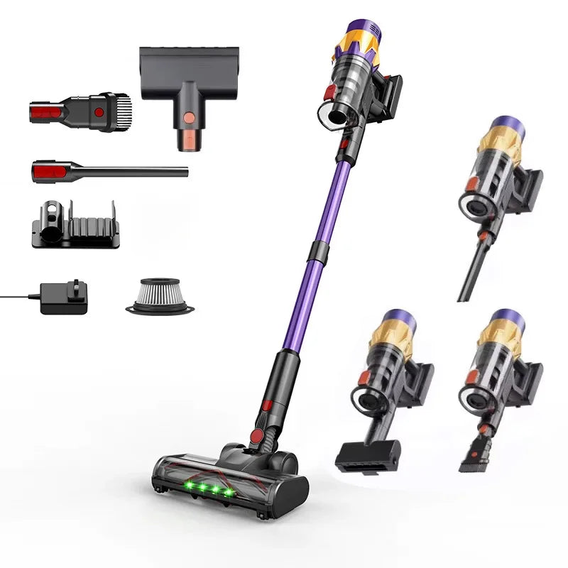 550W Cordless Vacuum Cleaner 50kPa Powerful Suction Handheld Vacuum with HEPA Filter