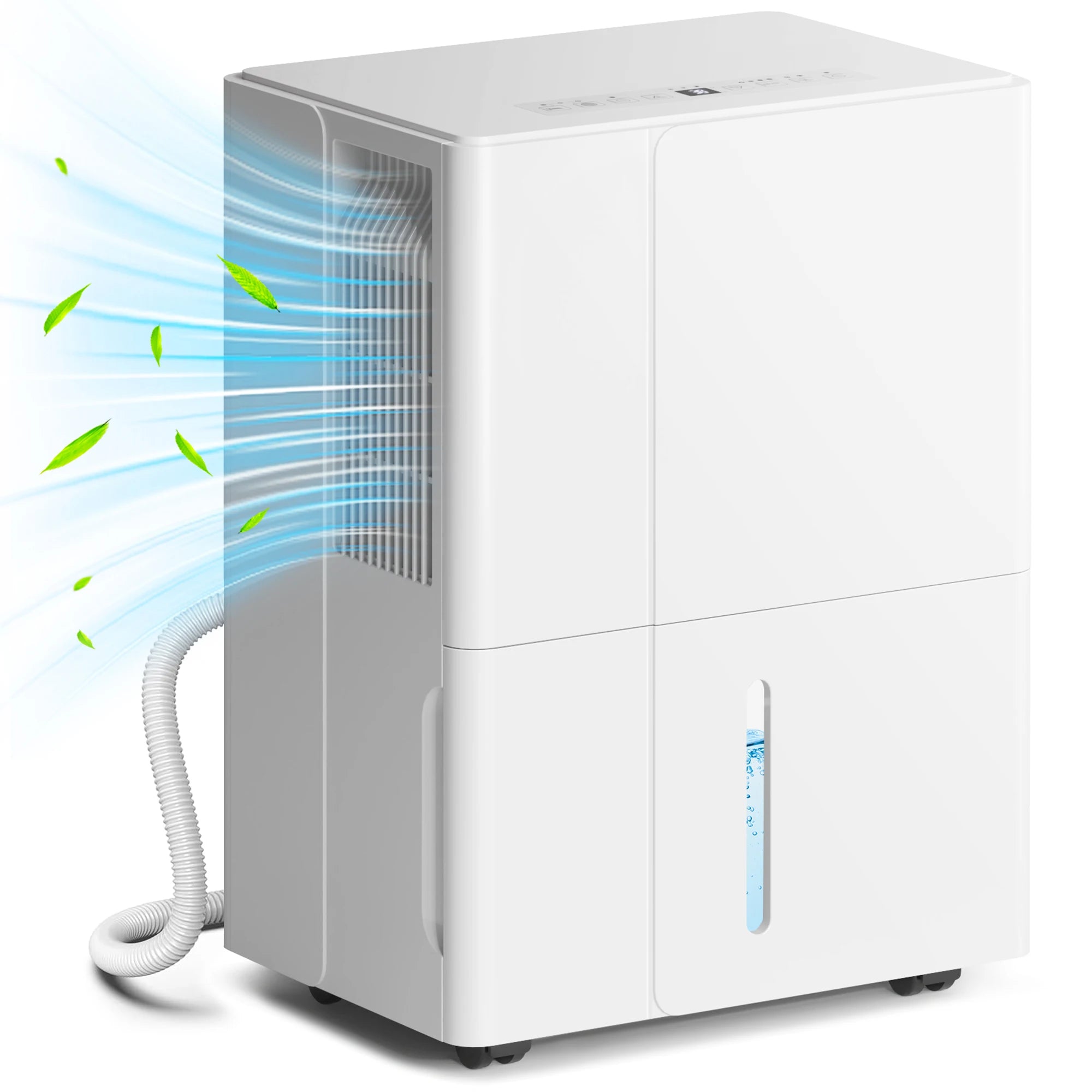 30L Per Day Dehumidifier with Air Filter Auto Defrost 4 Modes 24hr Timer for Home Laundry Drying White