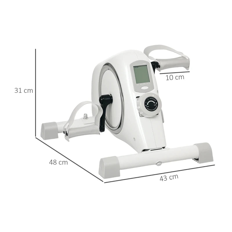 Pedal Exerciser 8 Level Magnetic Resistance LCD Monitor Under Desk Cycling Fitness Bike for Home Office Gym