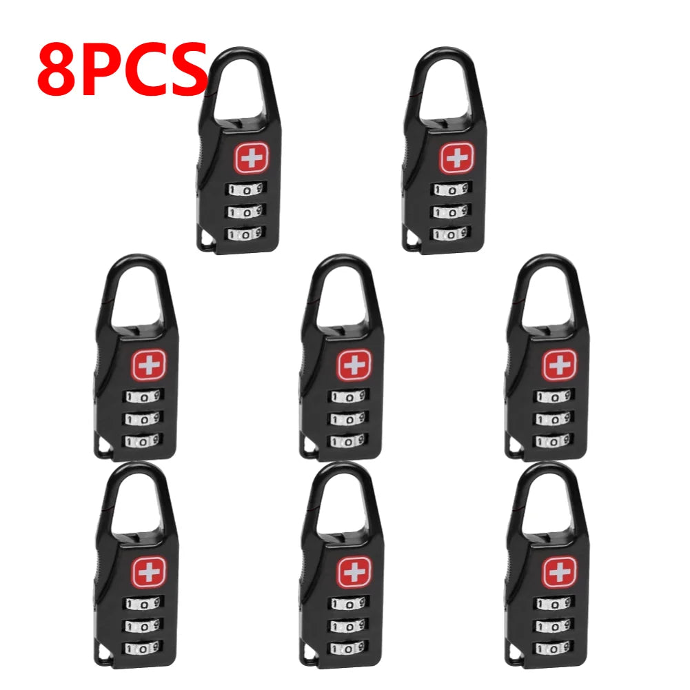 Portable Combination Padlock Alloy Travel Lock for Luggage Backpack Anti Theft Security Lock