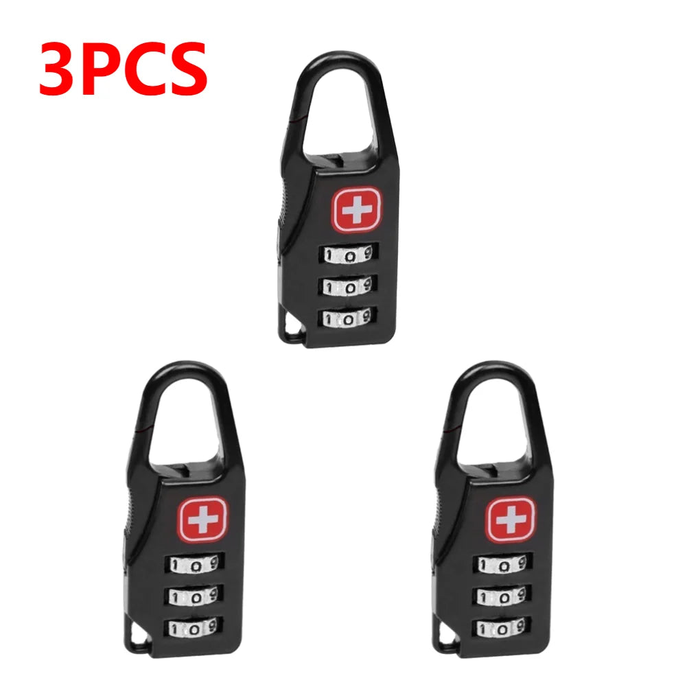 Portable Combination Padlock Alloy Travel Lock for Luggage Backpack Anti Theft Security Lock