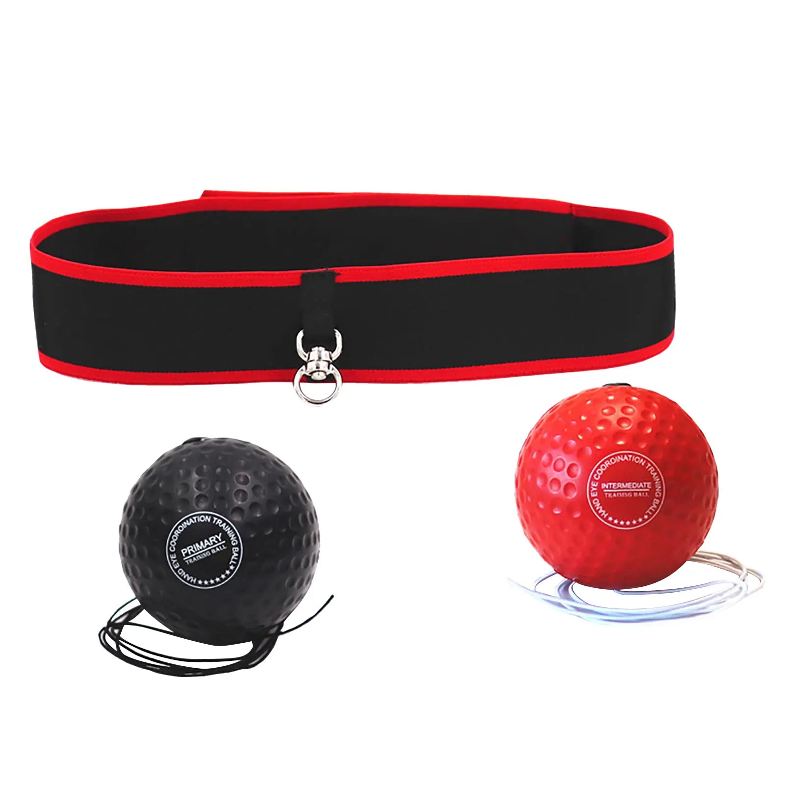 Boxing Reflex Ball with Headband Adjustable Speed Training Ball for Hand-Eye Coordination Home Fitness