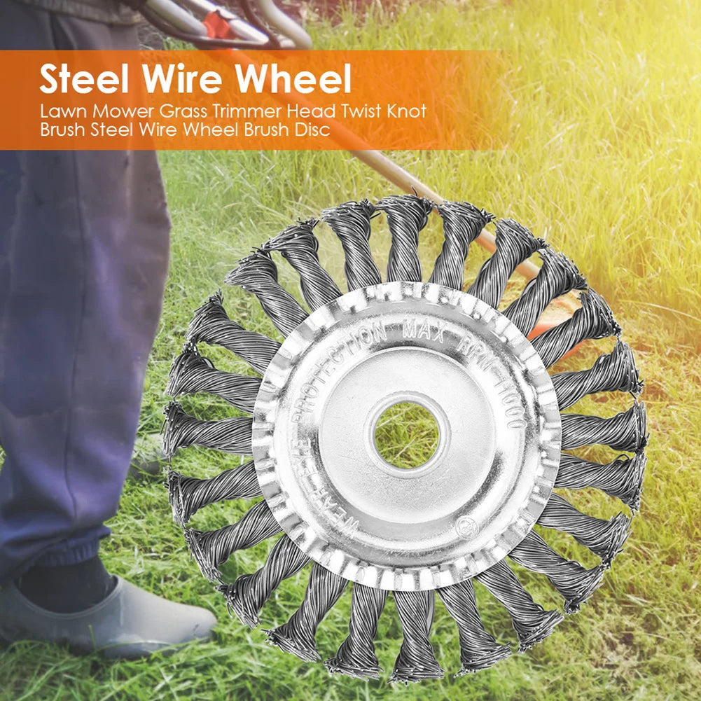 4 or 5 Inch Grass Trimmer Disc Wire Brushcutter Head Cleaning Polishing Stainless Steel Garden Power Tool