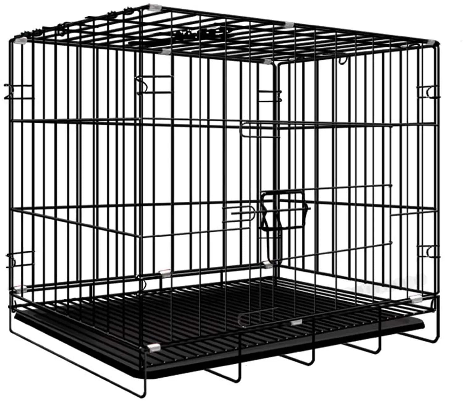 Large Heavy Duty Dog Crate 70x50x60cm Metal Pet Kennel Playpen with Leak-Proof Tray for Dogs