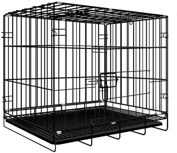 Large Heavy Duty Dog Crate 70x50x60cm Metal Pet Kennel Playpen with Leak-Proof Tray for Dogs