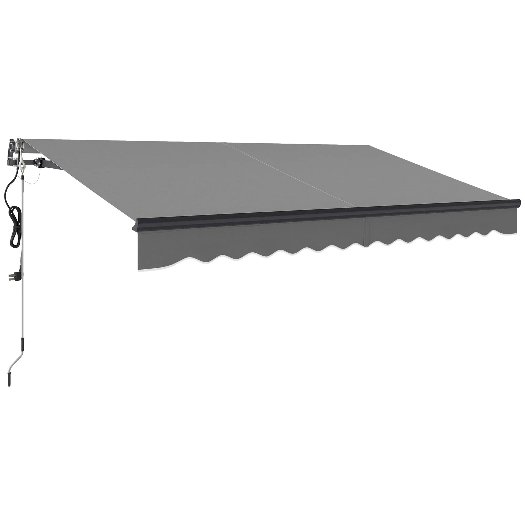 4 x 3m Full Cassette Electric Retractable Awning with Remote Control UPF50+ Aluminium Frame for Garden and Patio