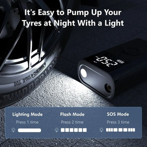 Mini Air Compressor 12V 150PSI Portable Electric Air Pump Car Tire Inflator for Motorcycle Bicycle Tire Air Filling Pump