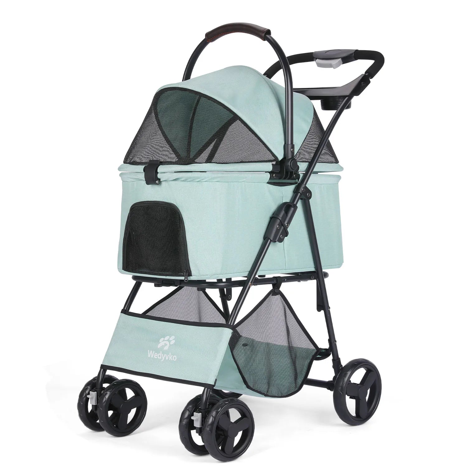 3 in 1 Pet Stroller with Removable Carrier – Foldable All-Terrain Dog & Cat Travel Stroller