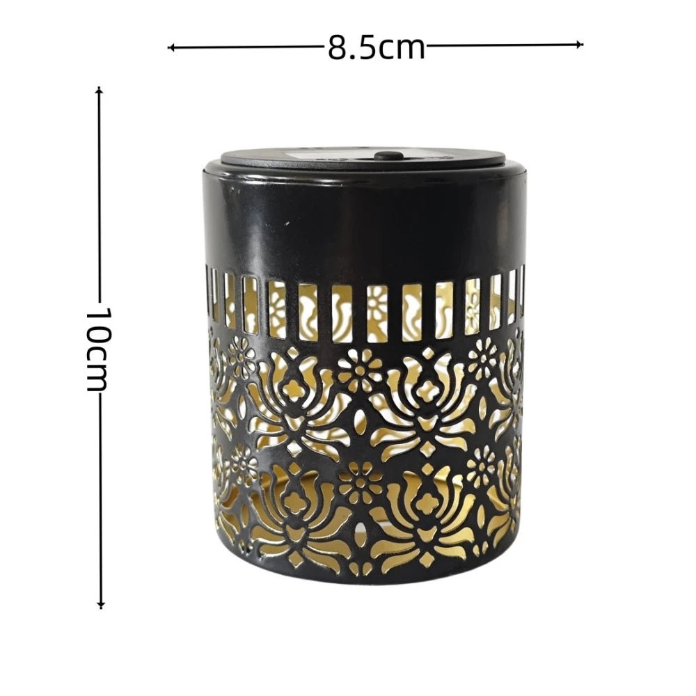 Solar Garden Lights Peony Flower Pattern LED Outdoor Wall Fence Decor IP65
