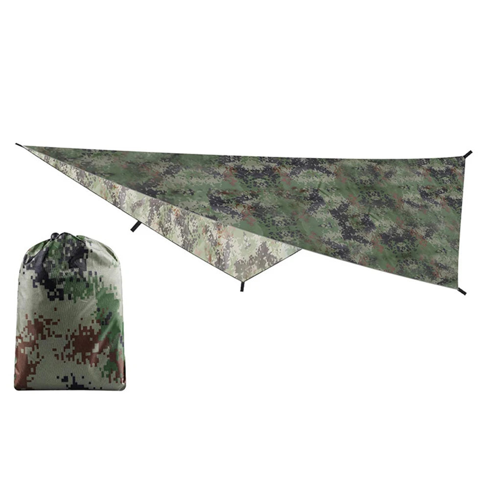 Camouflage Beach Canopy 210T Waterproof Foldable Portable Ultra Light for Picnic Camping Backpacking 100x145cm