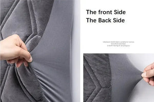 All-Inclusive Velvet Headboard Cover Super Soft Smooth Quilted Head Cover Thicken Solid Color Bed Back Dust Protector Cover