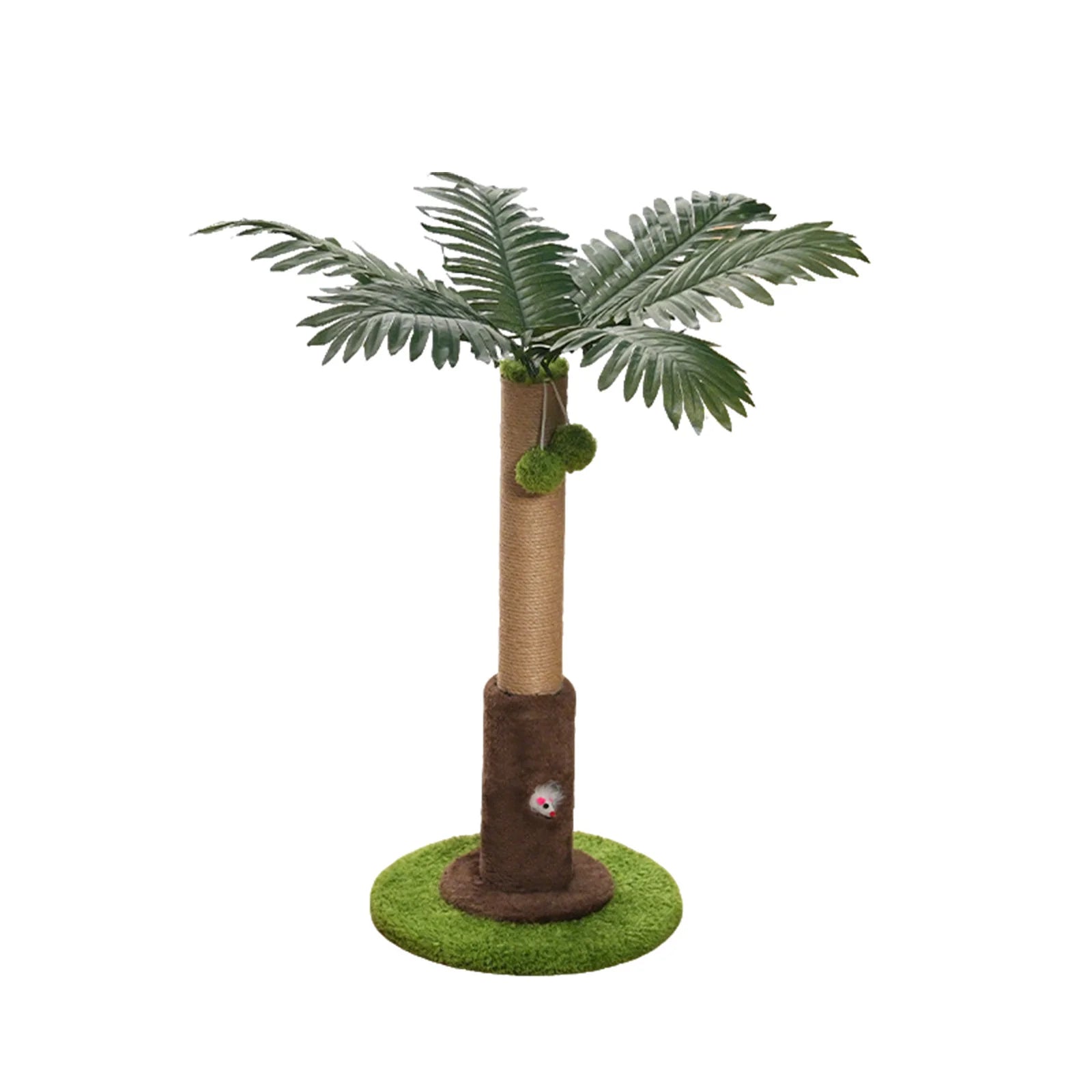 Tree Shaped Cat Scratching Post 56cm 93cm with Dangling Balls Spring Toys Rat Hole Sisal for Kittens Adult Cats