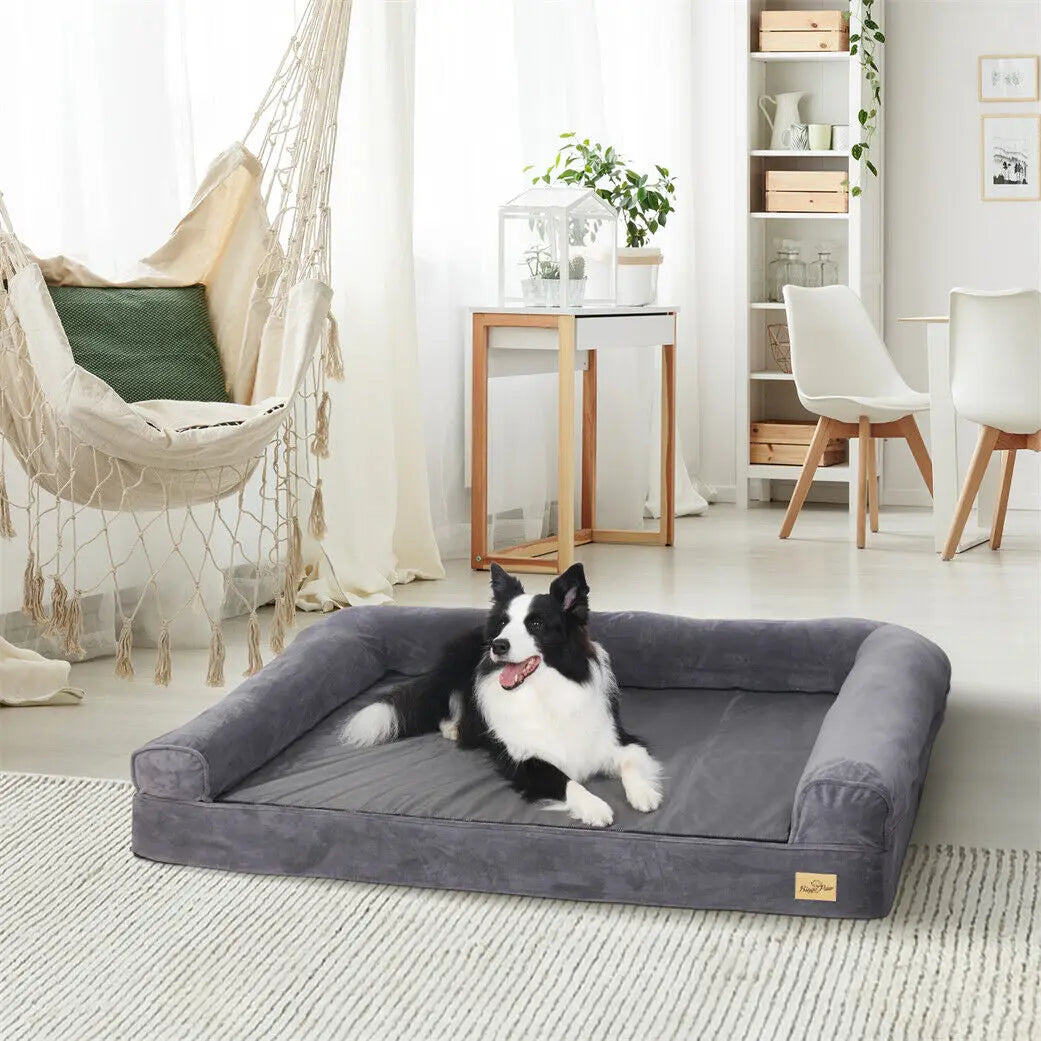 Extra Large Orthopedic Dog Bed Mattress Removable Washable Cover Sponge Foam M-2XL for Big Dogs