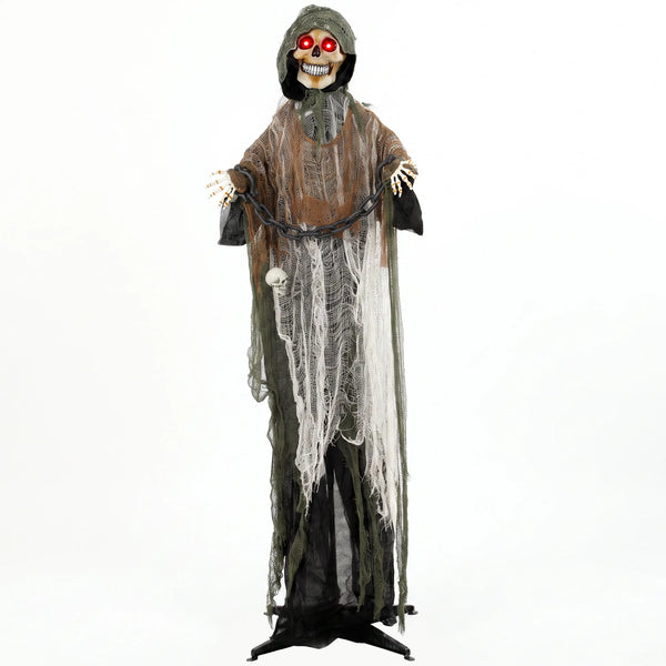 170cm Animated Chained Grim Reaper Halloween Prop