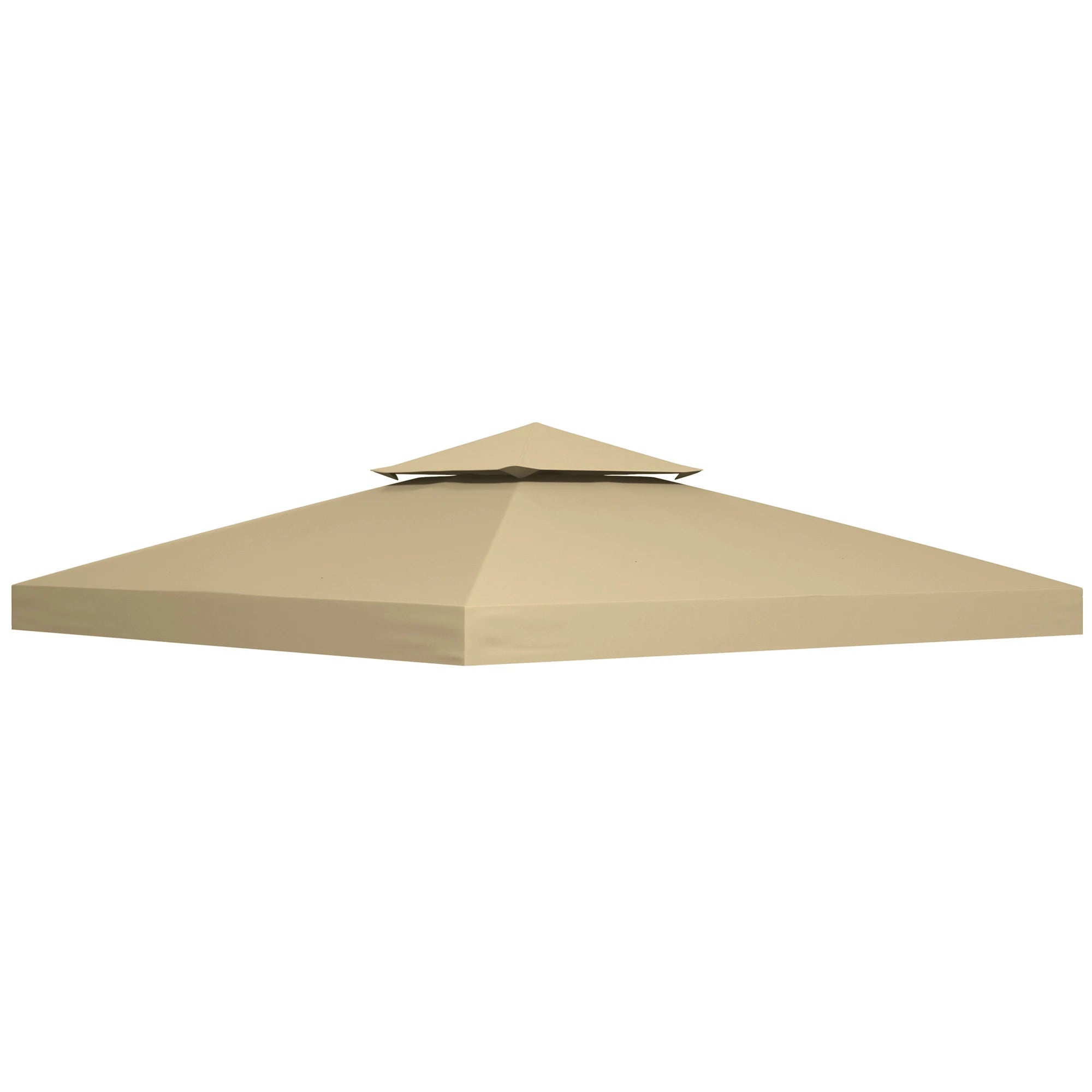 3 x 3m Gazebo Canopy Roof Replacement Cover Two Tier Waterproof Polyester Spare Part for Garden Gazebo