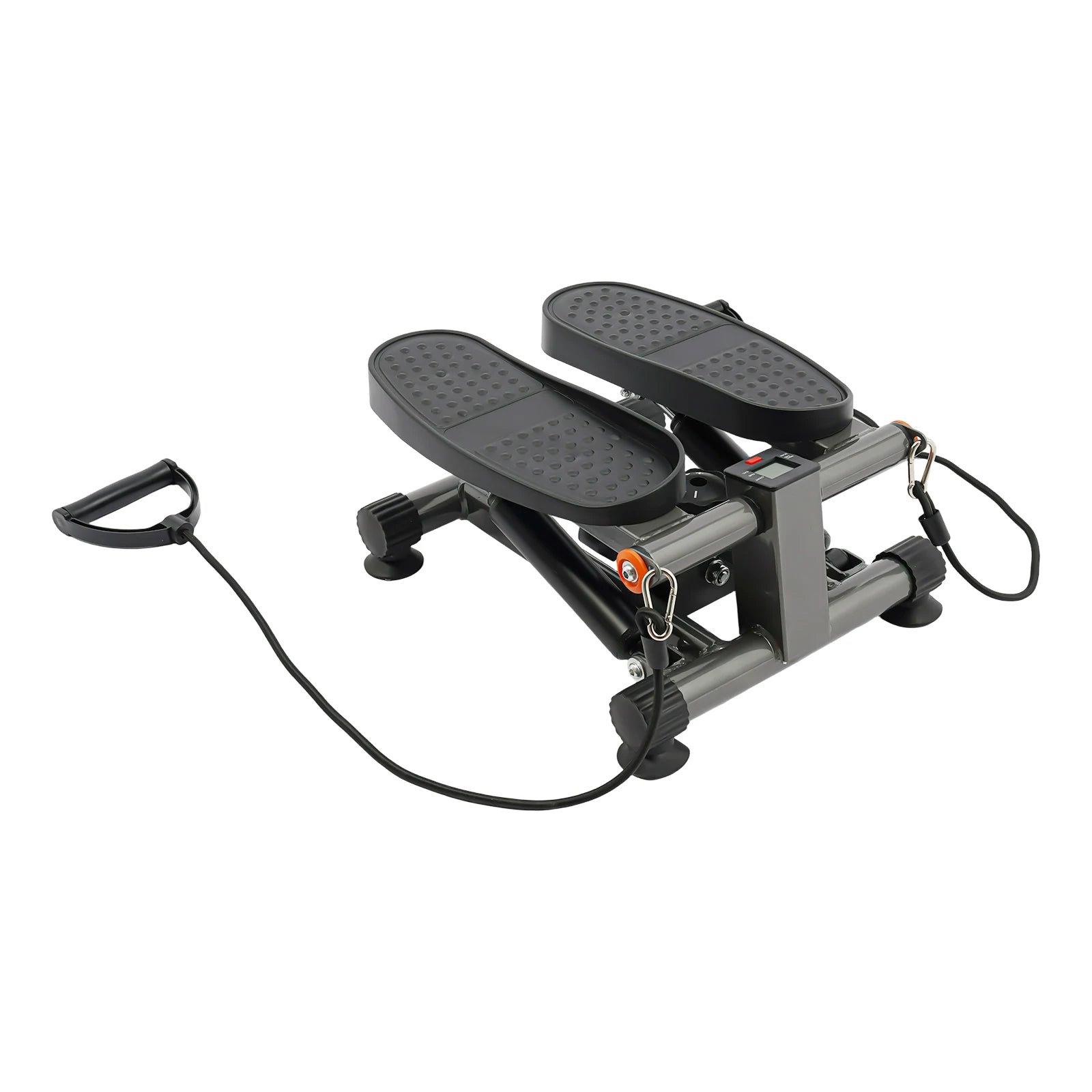 Twist Stepper Hydraulic Mini Stepper LCD Display Resistance Bands 120kg Capacity Suction Cup Feet for Home Office