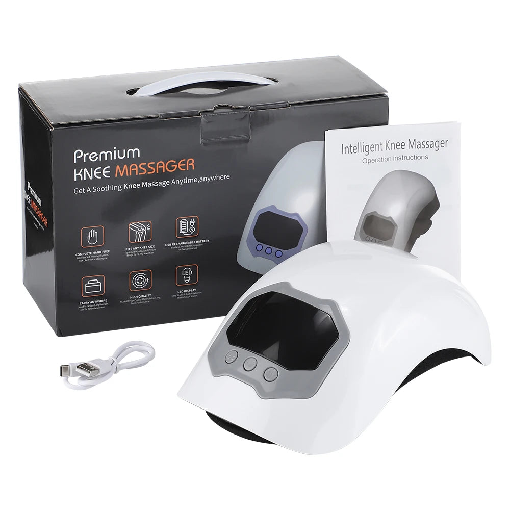 Wireless Heated Knee Massager with Air Compression Red Light Therapy and Vibration Pain Relief Wrap