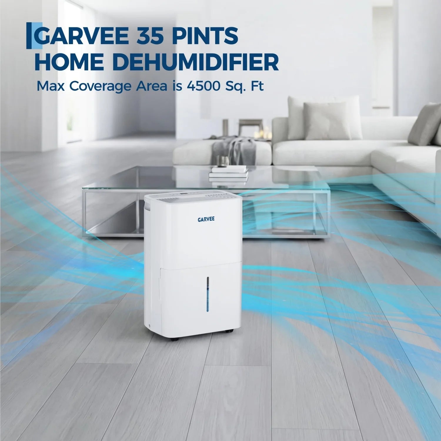 20L Per Day Dehumidifier 5.5L Tank Continuous Drain 40dB Quiet 24hr Timer for Bedroom Basement Bathroom 3000 sq ft