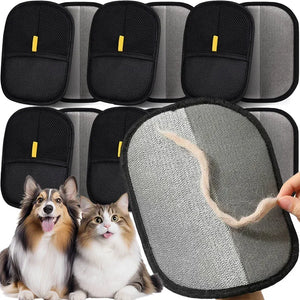 Pet Hair Remover Brush Kitten Hair Remover Gloves Deshedding Brush Glove for Dog Cat Double-Sided Fur Hair Cleaning for Carpet