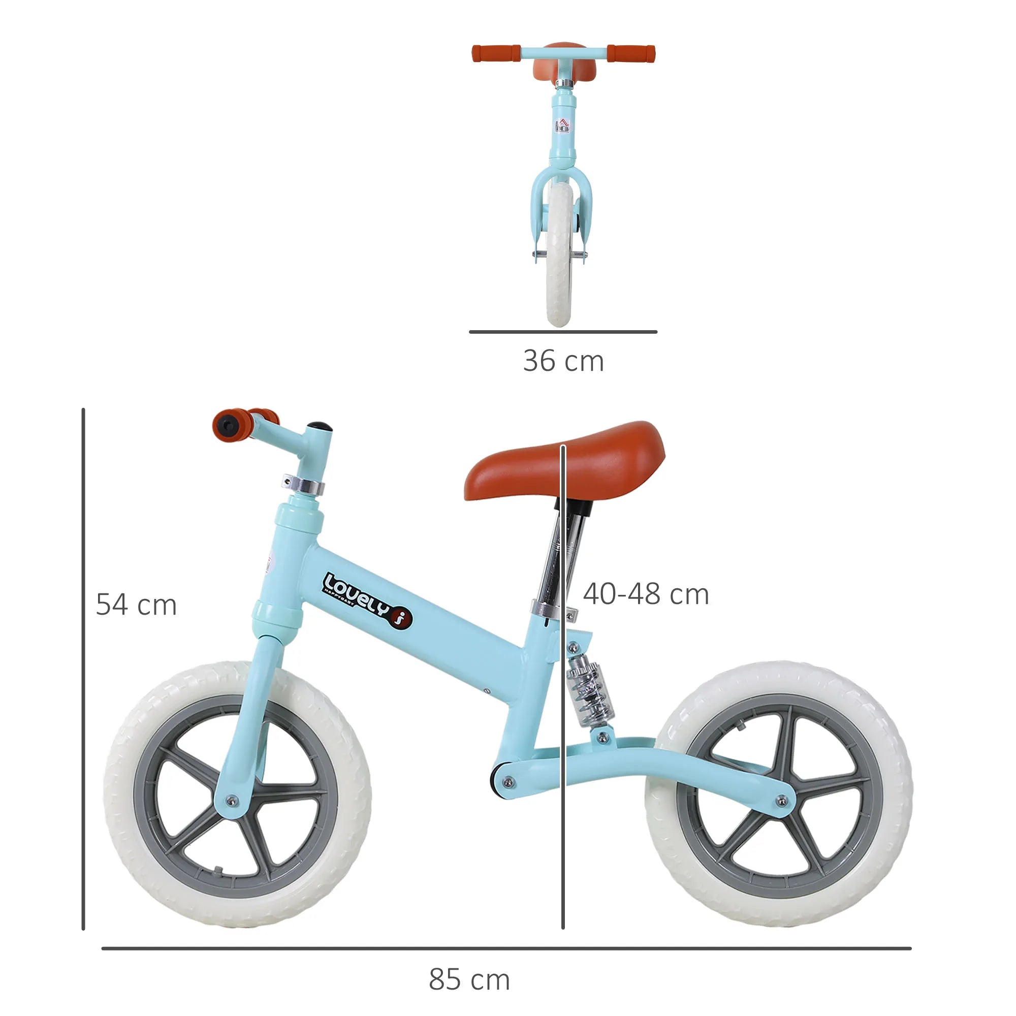 Kids Balance Bike with Stabilizers Adjustable Seat Training Bike for Toddlers