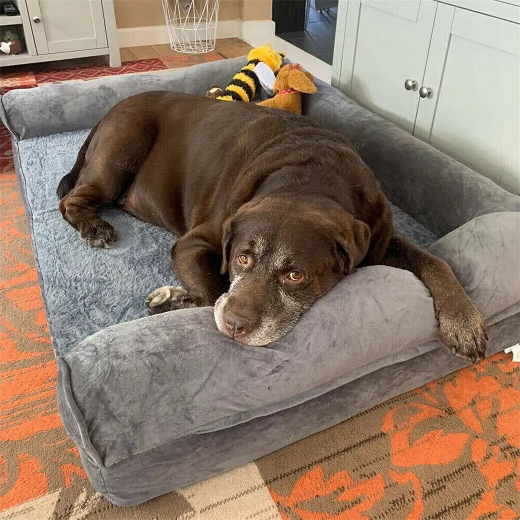 Extra Large Orthopedic Dog Bed Mattress Removable Washable Cover Sponge Foam M-2XL for Big Dogs