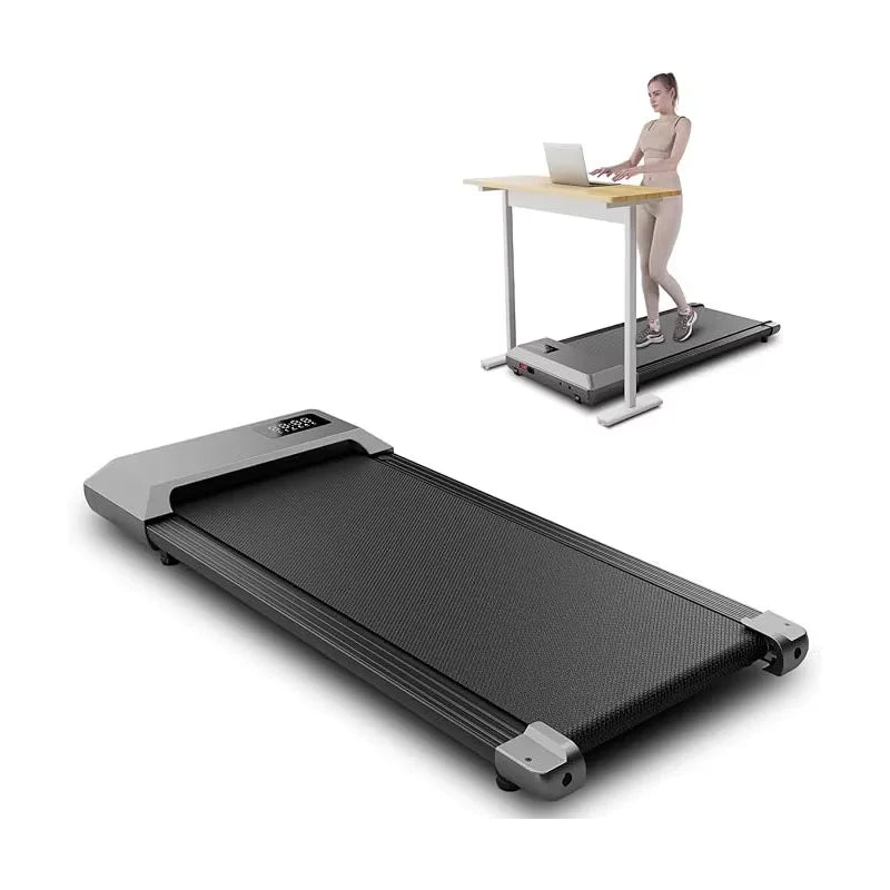 Under Desk Treadmill 35.5x15.5 Inch Run Area 1-6KM/H Remote Control LCD Display Bluetooth for Home