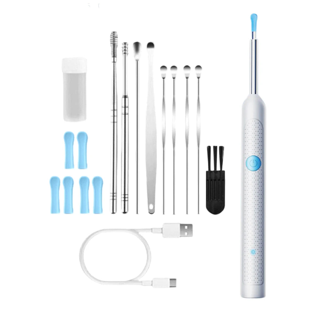 Smart Ear Wax Removal Tool with Camera Otoscope Rechargeable Ear Cleaner