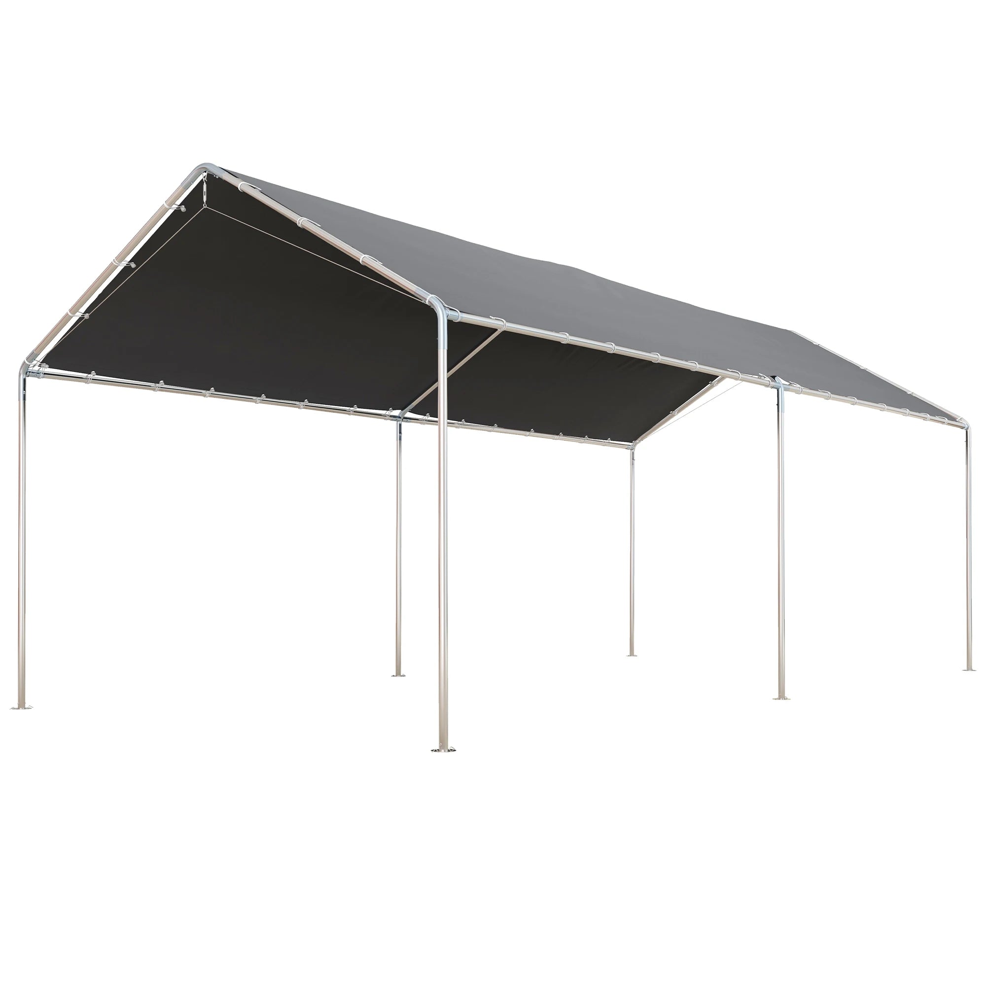 3 x 6m Outdoor Carport Canopy Galvanised Steel Frame UV Resistant Weather Proof Car Shelter Tent