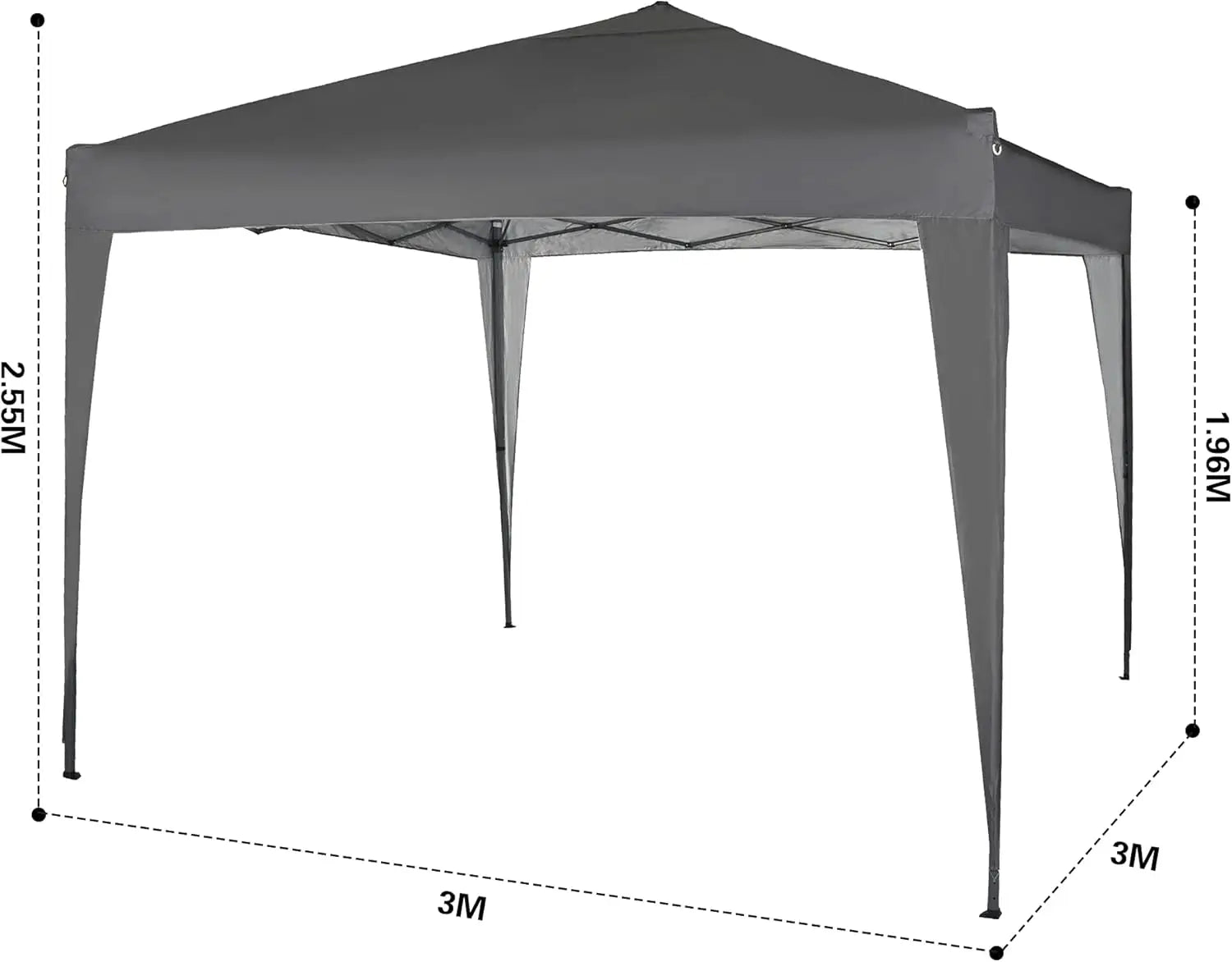 3x3M Pop Up Gazebo Waterproof Outdoor Garden Canopy Shelter