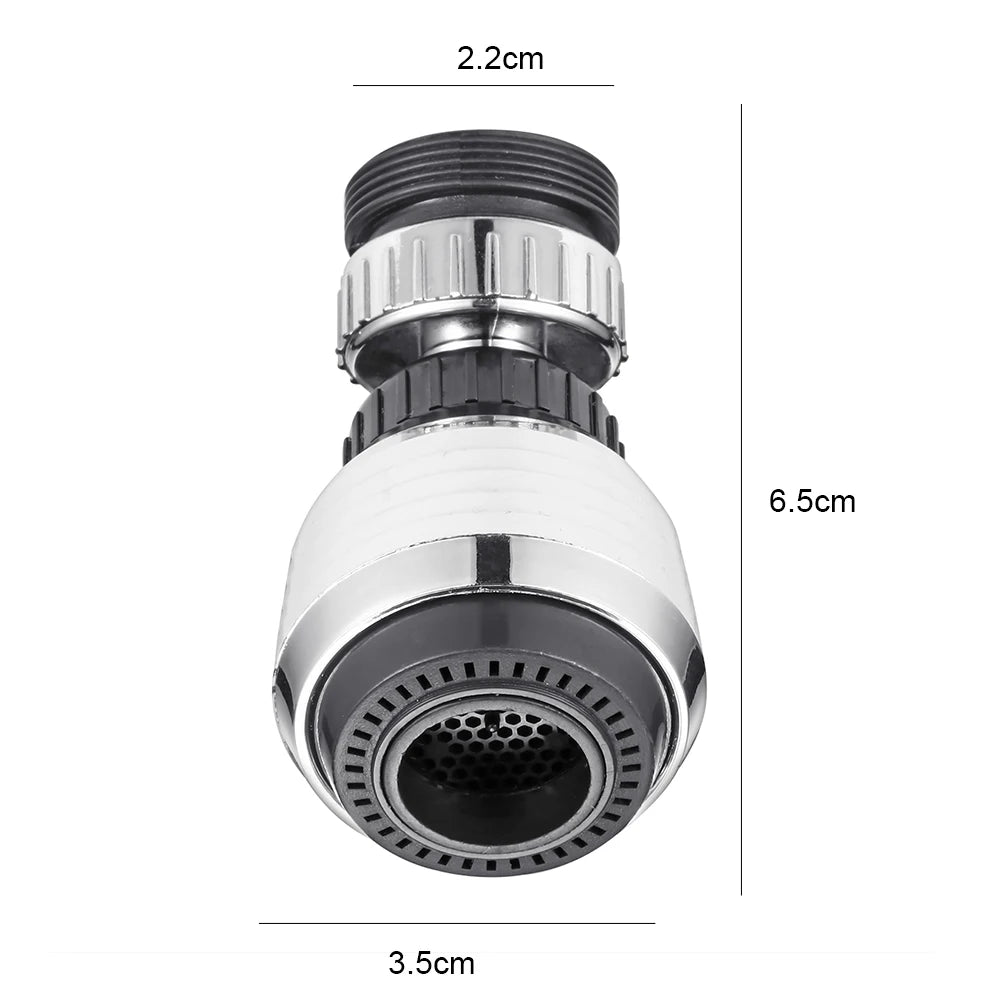 360° Rotary Faucet Nozzle Aerator | Anti-Splash Stainless Steel Kitchen & Bathroom Tap Filter