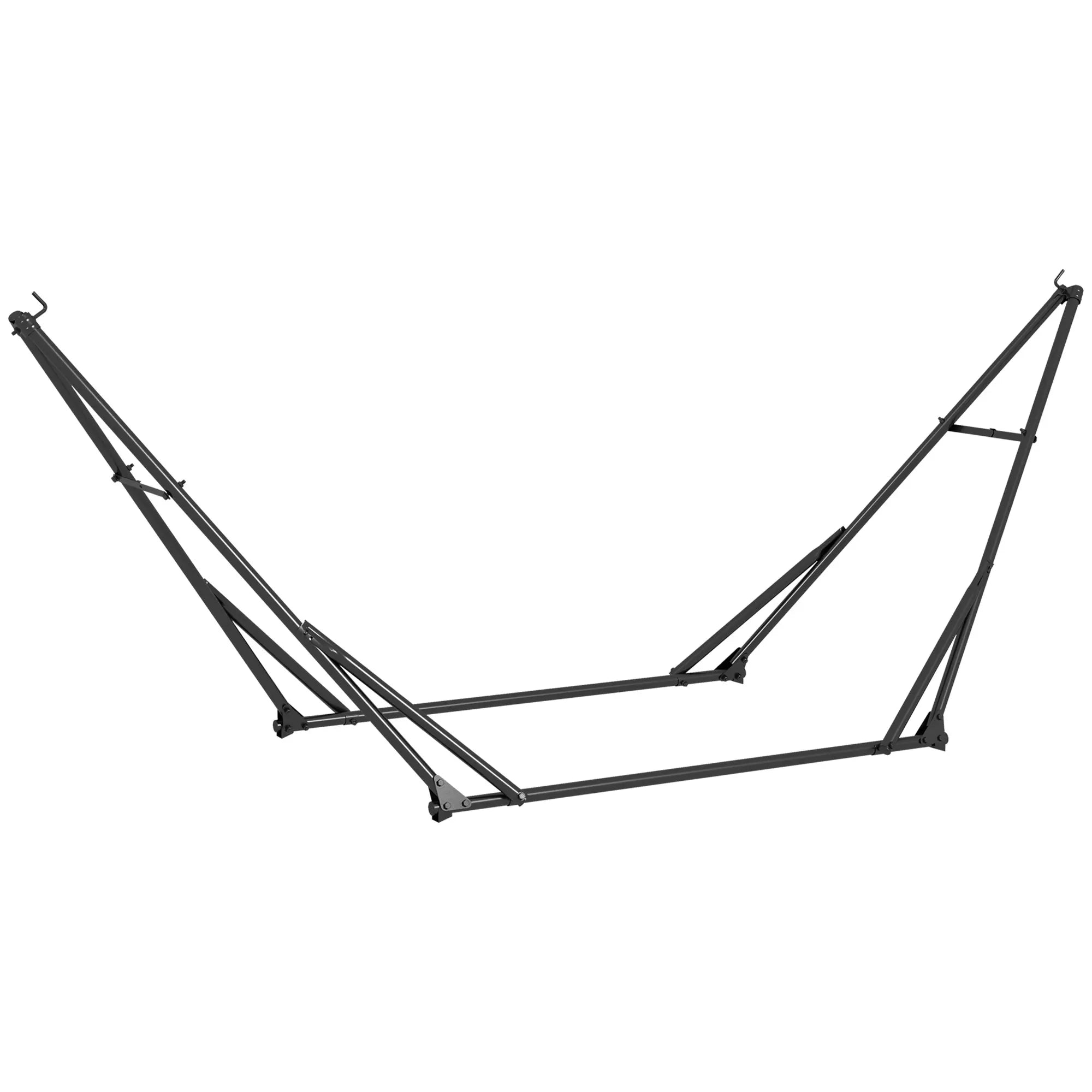 2-in-1 Foldable Hammock Stand for Hammock Net and Chair, Powder-Coated Steel with Carry Bag