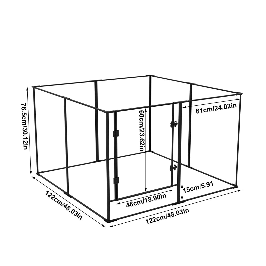 BINGOPAW 8 Panel Acrylic Dog Playpen Indoor Whelping Pen Box for Puppies Rabbits Small Animals