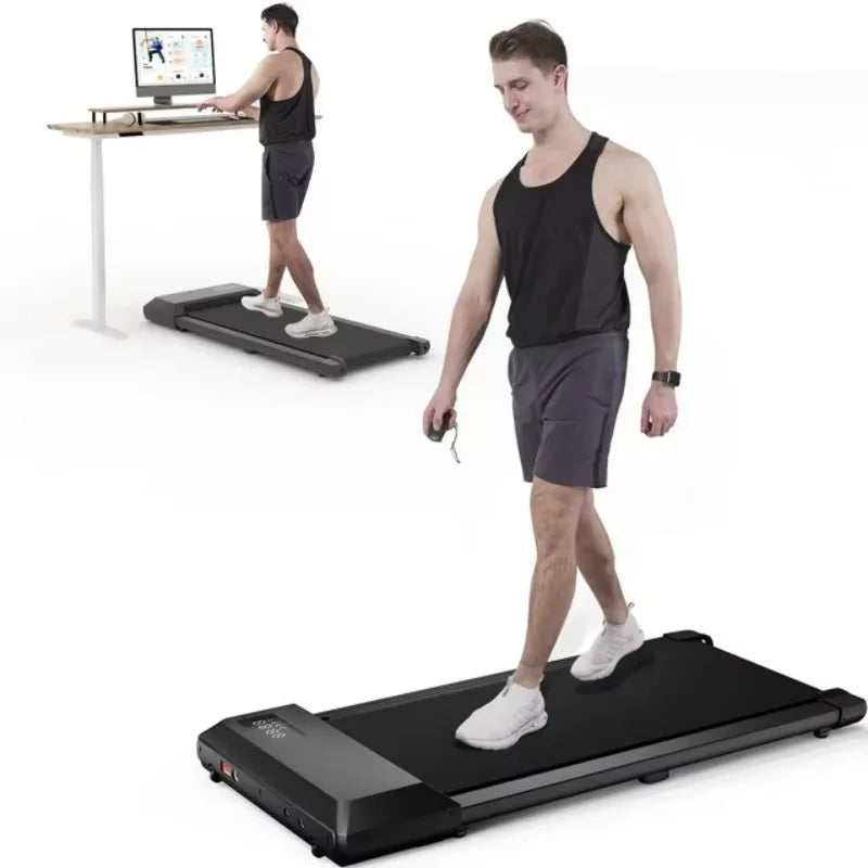 2 in 1 Under Desk Walking Pad Treadmill 2.5HP 300lbs Capacity Quiet Portable LED Display Bluetooth