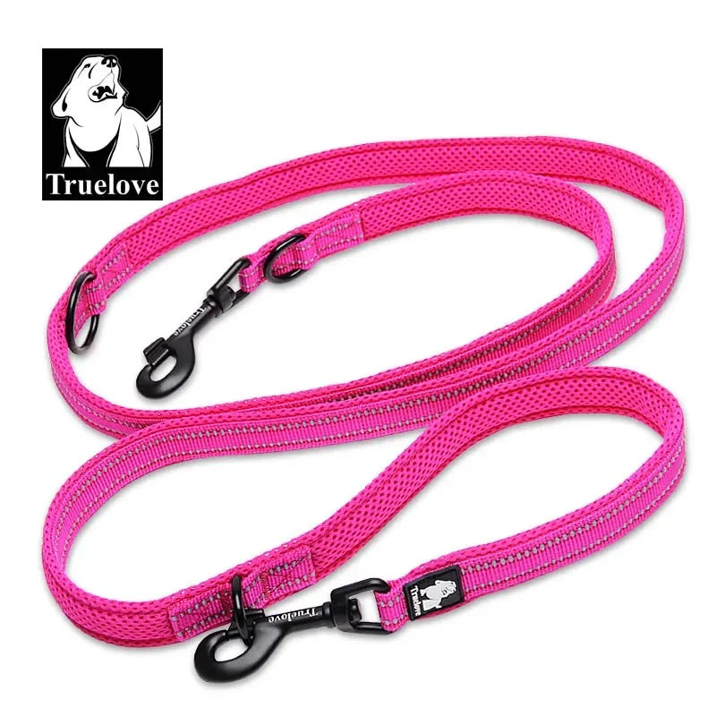 Truelove 7 in 1 Dog Lead Adjustable Hands Free Double Leash Reflective