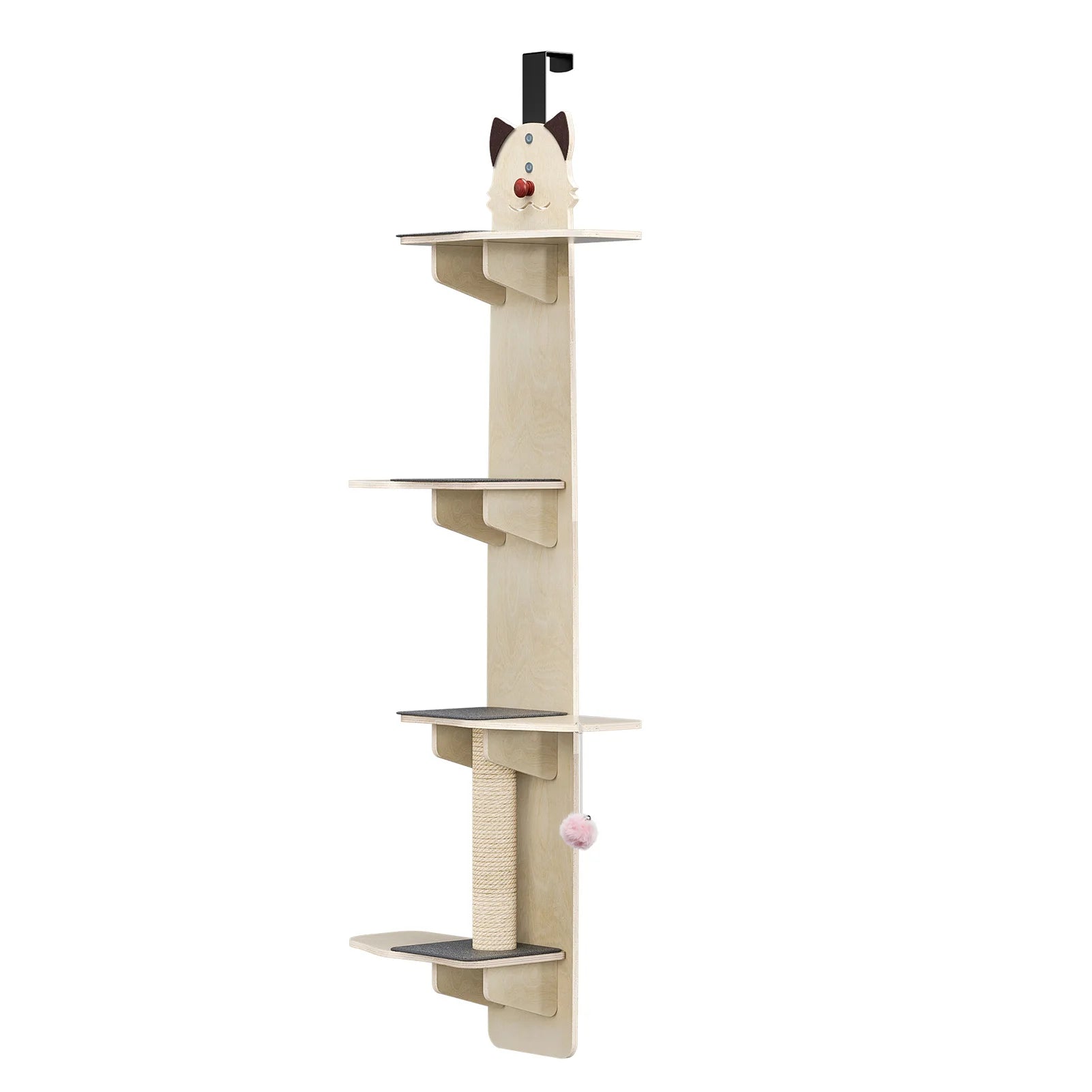 BINGOPAW Green Multi-Level Cat Tree Tower 148cm Sisal Scratching Post Plush Cave for Multiple Cats