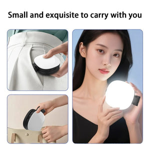 Mobile Phone Magnetic Selfie Fill Light Live Photo Mini Portable Makeup Mirror Foldable Pocket LED Light Mobile Phone Holder
