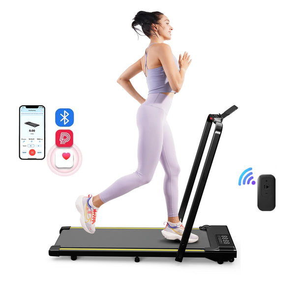 3 in 1 Foldable Treadmill 3.0HP 300lbs Capacity Touch Screen Bluetooth Walking Pad for Home Office