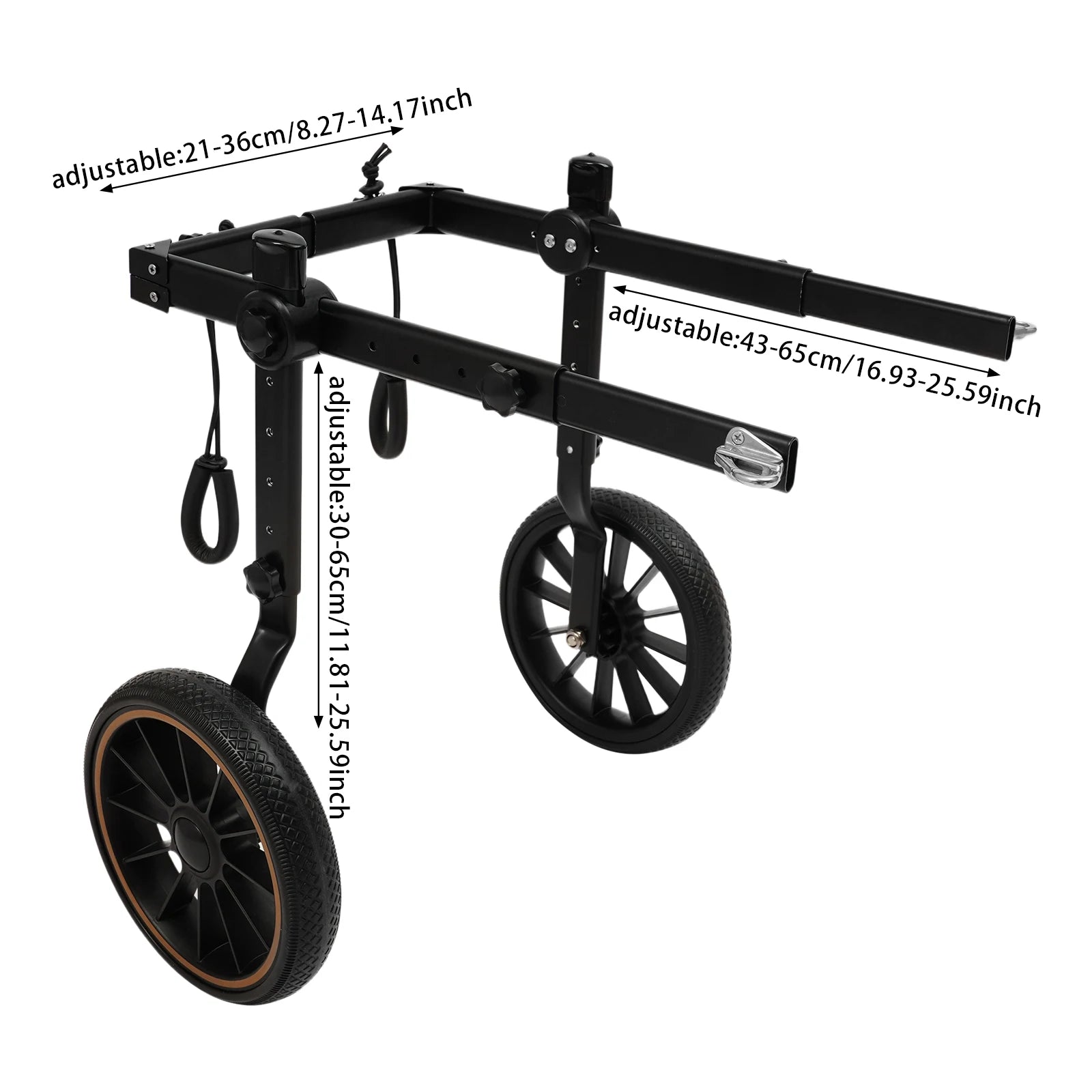 Adjustable Dog Wheelchair Hind Leg Rehabilitation Walker Aluminium Alloy L XL XXL for Senior Disabled Dogs