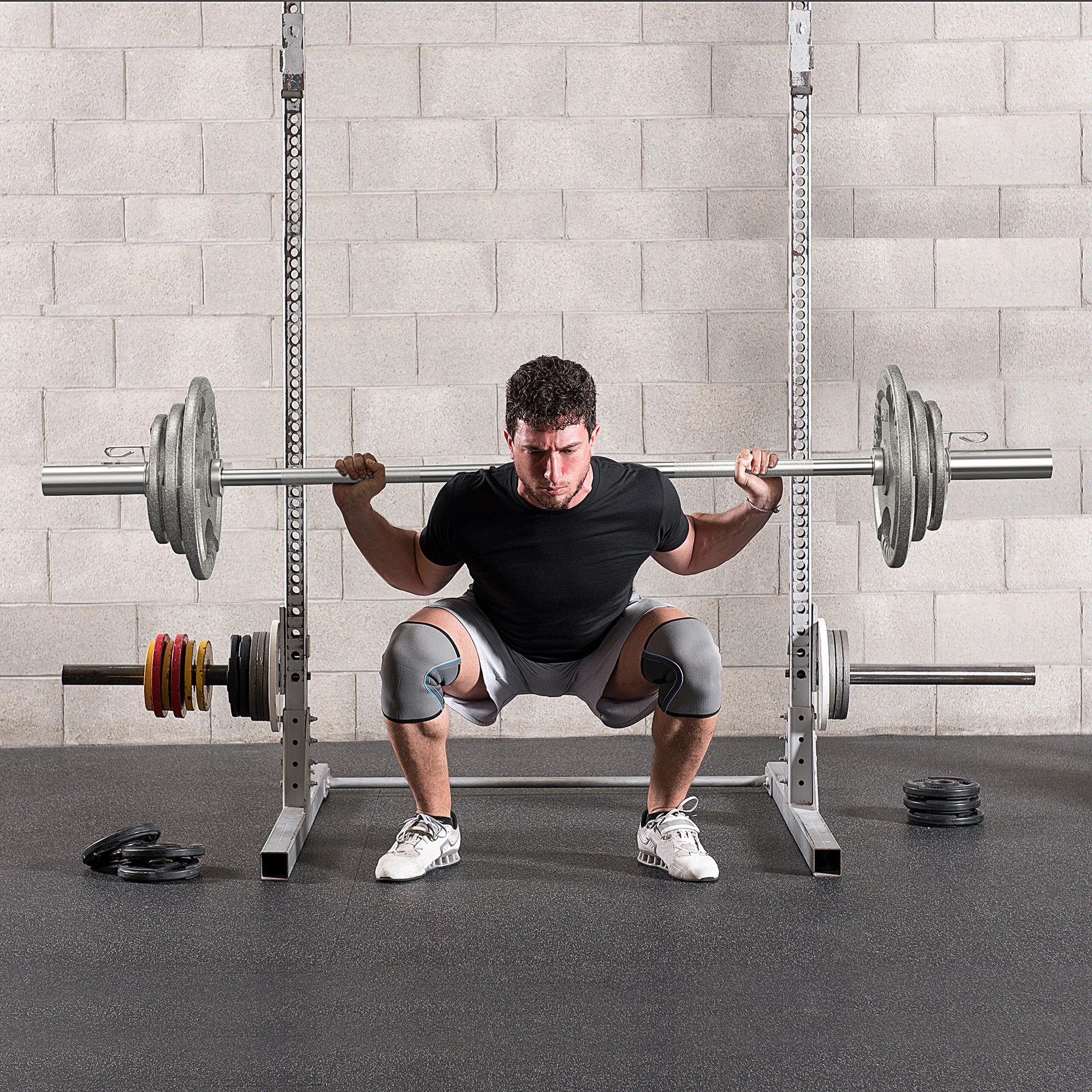 2x10kg Cast Iron Weight Plates 20kg Set Enamel Coated with Hand Grip Holes for 50mm Barbell Dumbbell Bar