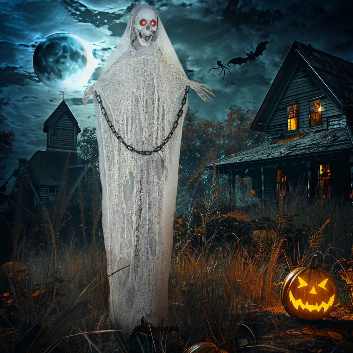 183cm Life-Size Standing Halloween Prop with Bendable Arms