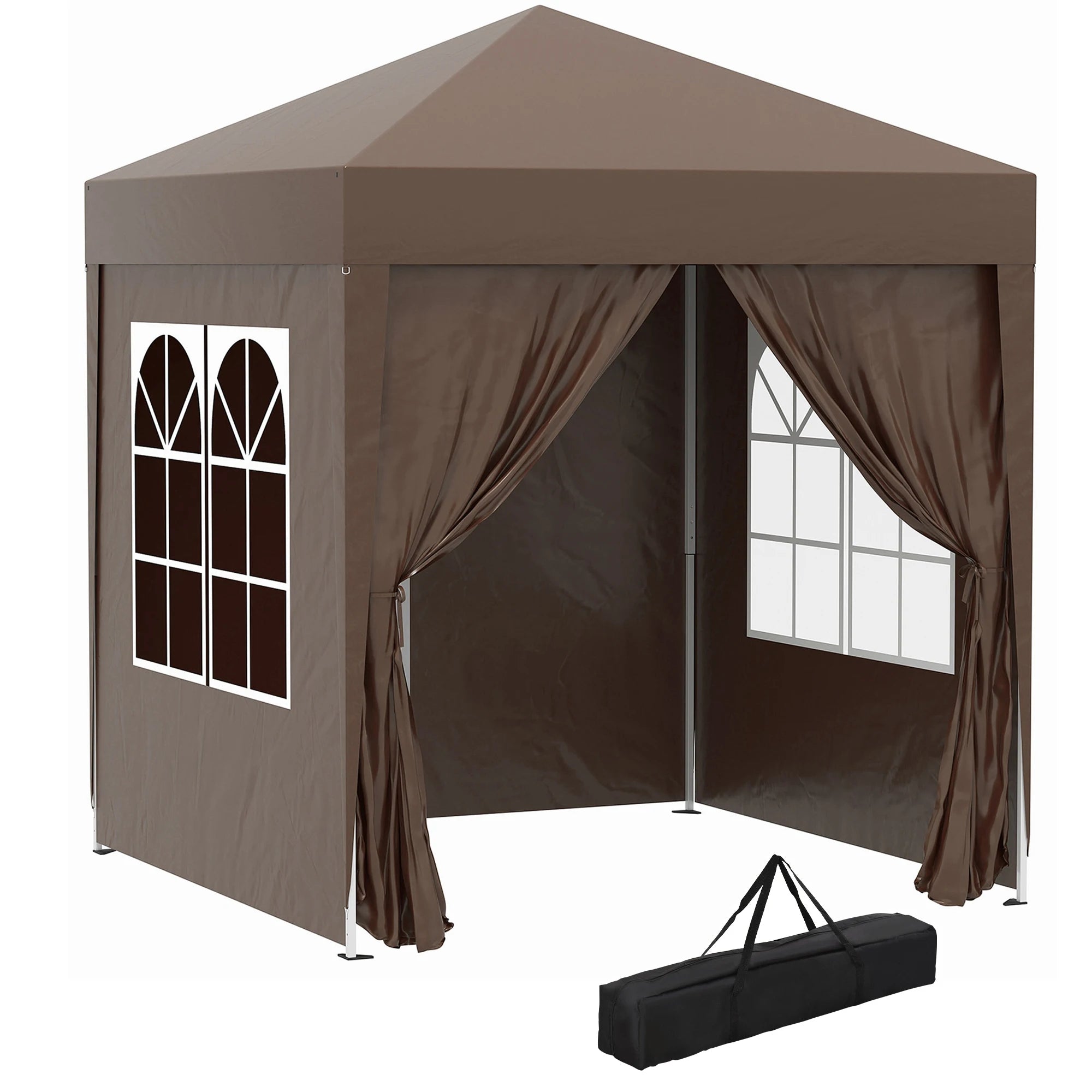 2 x 2m Pop Up Garden Gazebo with Removable Walls, UV-Resistant Oxford Cover and Carry Bag