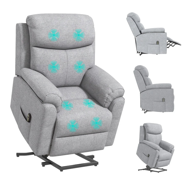 Power Lift Chair Electric Riser Armchair with Remote Control, Grey