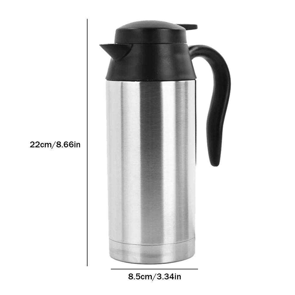 12V 24V Car Electric Kettle 750ml Portable Travel Water Boiler with Dry Boil Protection