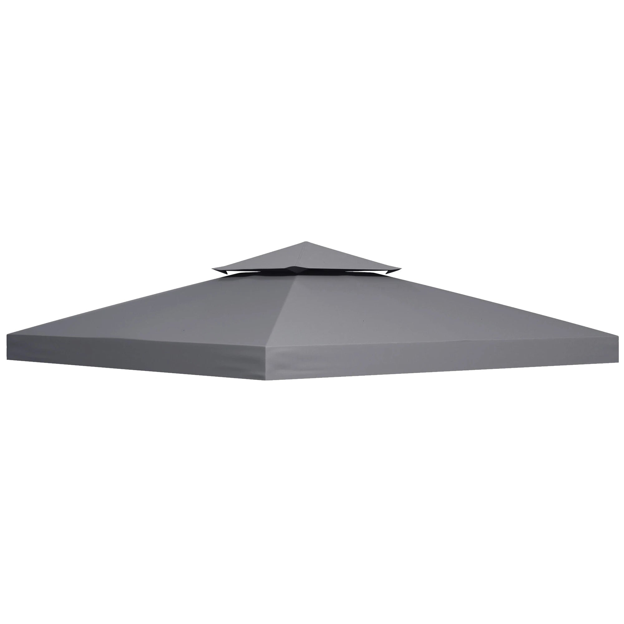 3 x 3m Gazebo Canopy Roof Replacement Cover Two Tier Waterproof Polyester Spare Part for Garden Gazebo