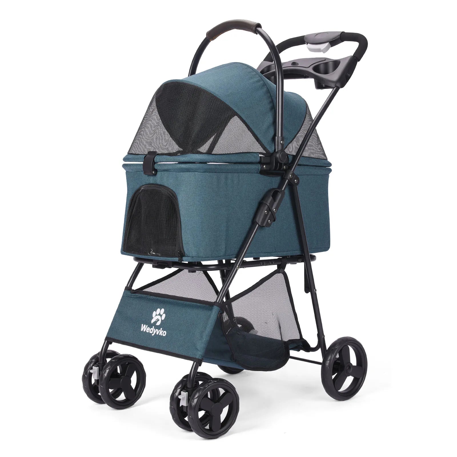 3 in 1 Pet Stroller with Removable Carrier – Foldable All-Terrain Dog & Cat Travel Stroller