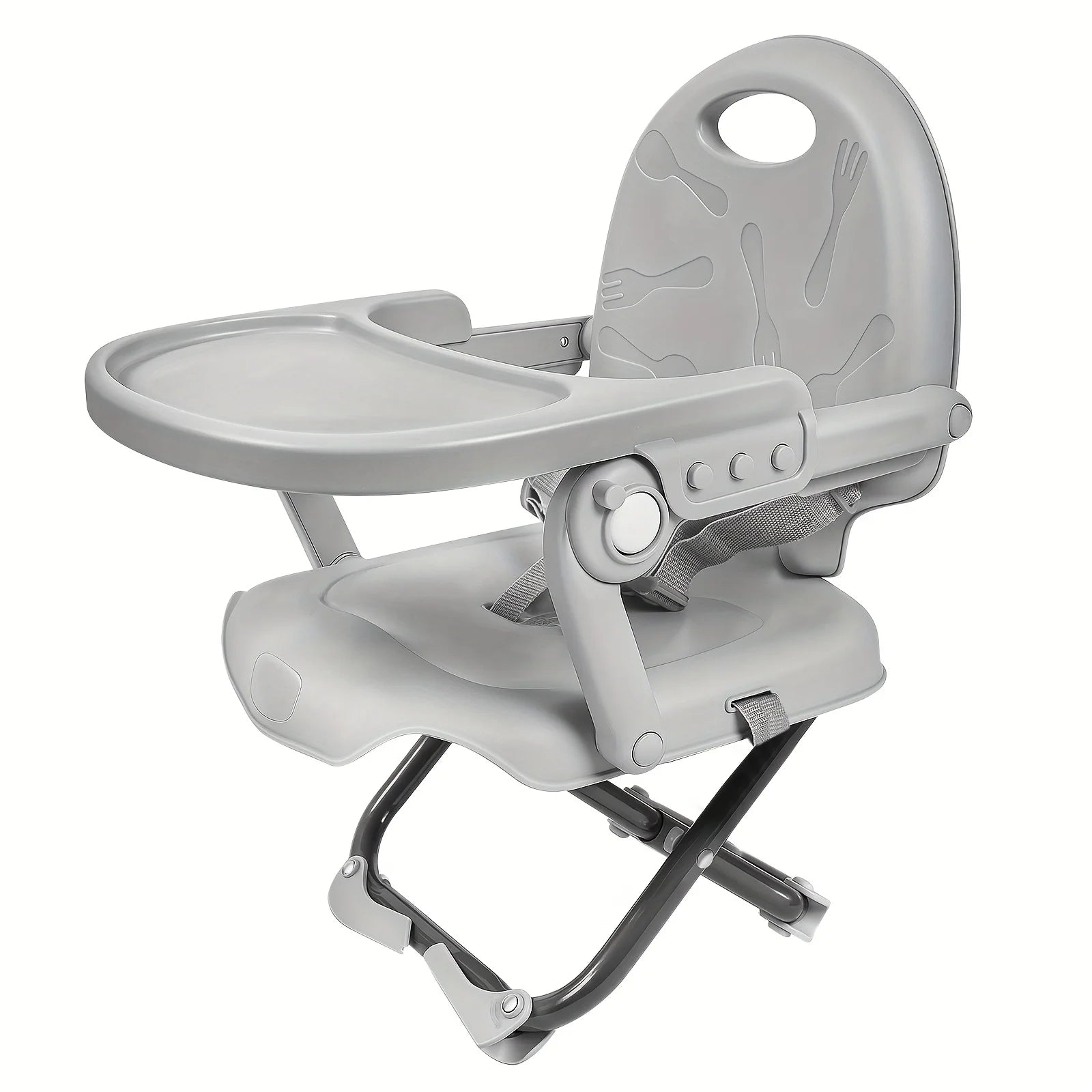 Adjustable Baby Booster Dining Chair with Tray – Portable Foldable Toddler Feeding Seat