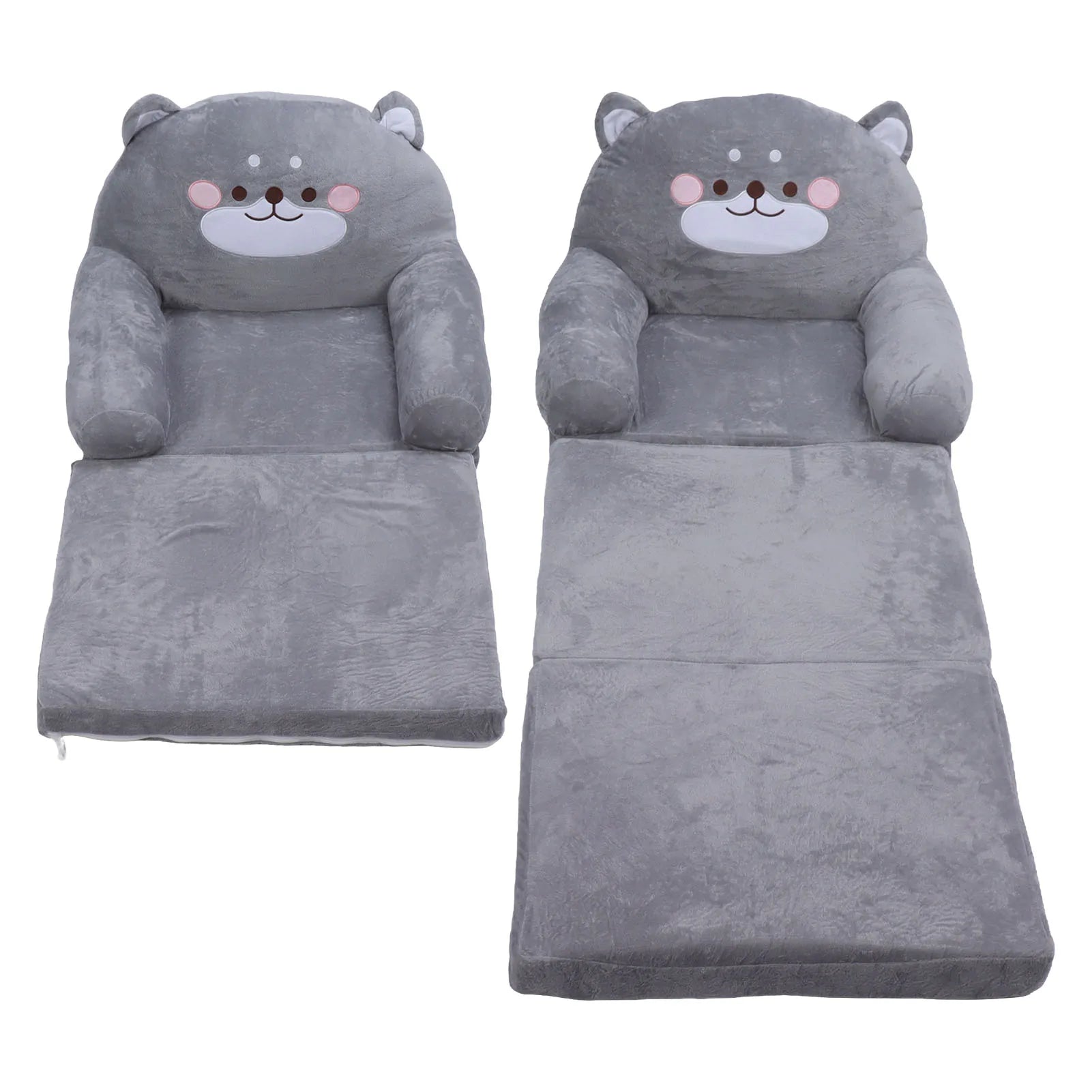 Kids Sofa Chair Soft Toddler Seat Cartoon Dog Design Foldable Comfort Chair