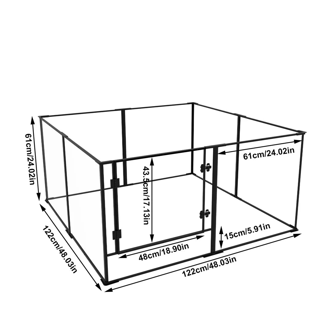 BINGOPAW 8 Panel Acrylic Dog Playpen Indoor Whelping Pen Box for Puppies Rabbits Small Animals